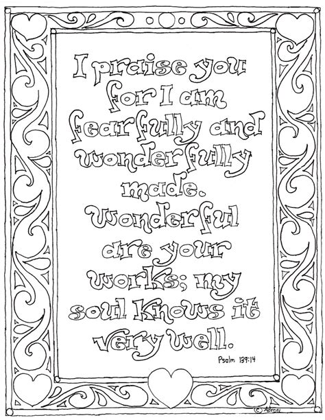 Coloring Pages For Kids By Mr Adron Printable Psalm 13914 Coloring Page
