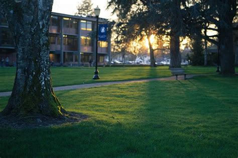 George Fox University Campus During A January Sunset Favorite Places