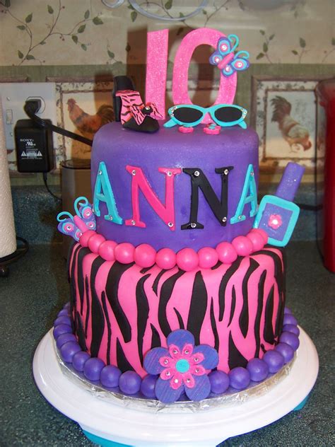 Glitzy Girl Birthday Cake — Childrens Birthday Cakes 10 Birthday