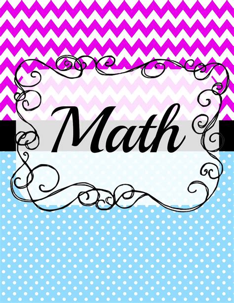 12 Math Binder Covers