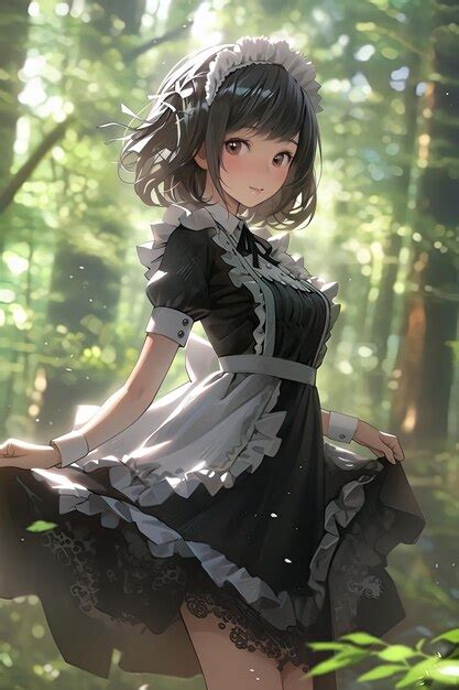 Premium Ai Image Anime Maid Girl