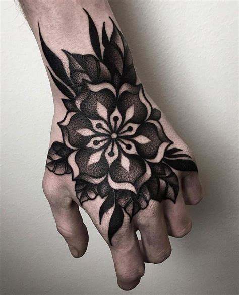 19 Awesome Flower Hand Tattoo Female Image Hd