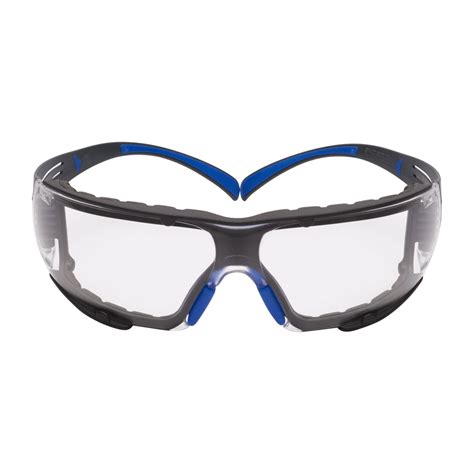 3m securefit 400 foam safety glasses scotchguard blue grey