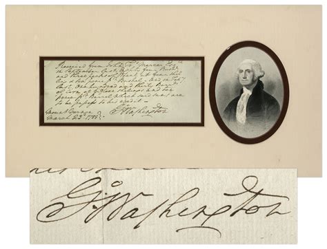 √ George Washington Autograph For Sale