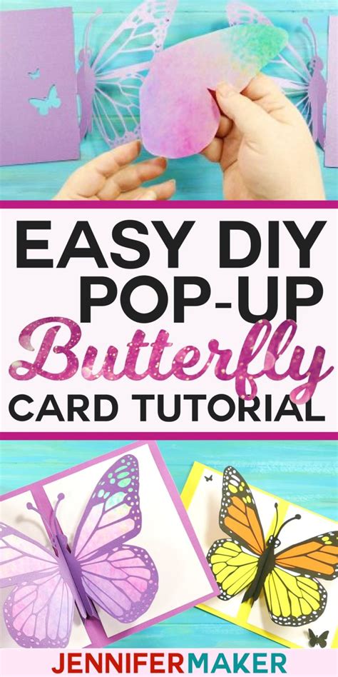 Easy Diy Pop Up Butterfly Card Tutorial With Free Pdf Pattern And Svg