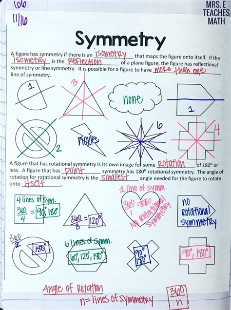 It has gotten 199 views and also has 4.9 rating. Dilations and Symmetry INB Pages | High school geometry ...