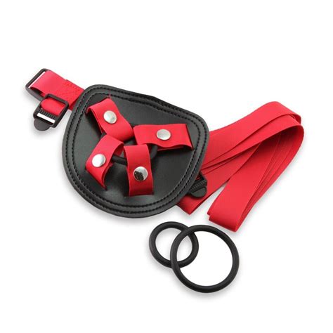 Red Strap On Harness Kit G Spot Anal P Spot Pegging Dildo Dong Prostate