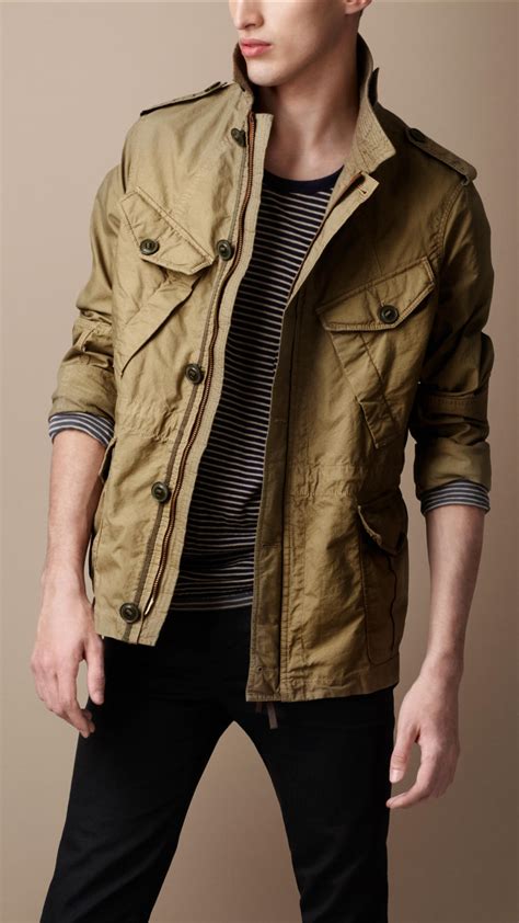 Lyst Burberry Brit Workwear Cotton Field Jacket In Natural For Men