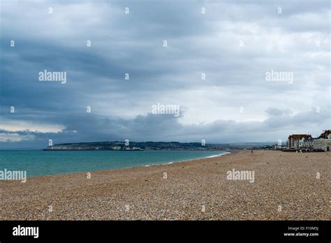 Stormy Skies Over Seaford Bay In Summer Stock Photo Alamy