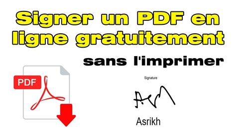 Comment Signer Un Pdf En Ligne Gratuitement Sans Limprimer Signature