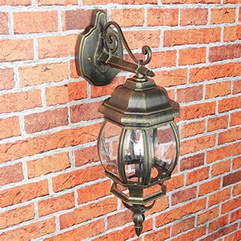 Ideal für draußen im garten, auf der terrasse oder dem balkon. Nostalgische Außenlampe Wandleuchte Brest in antik hängend ...