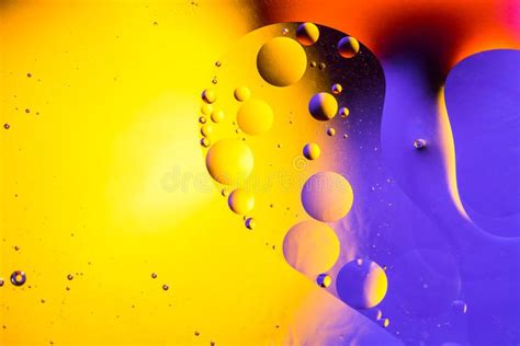 Abstract Colorful Background With Oil Drops And Reflections On Water
