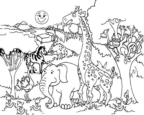 Savanna Animals Coloring Pages At Getdrawings Free Download