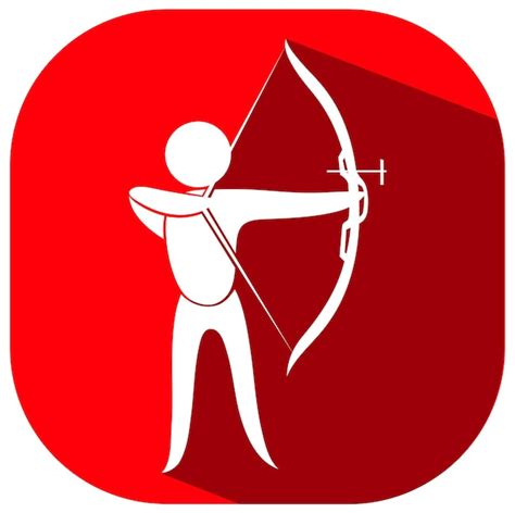 Premium Vector An Archery Character On White Background