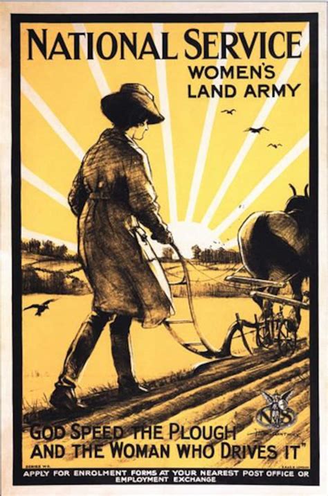Vintage World War Two Womens Land Army Recruitment Poster Etsy