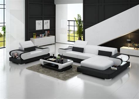 Croc embossed leather on sides. Modern design l shaped sectional sofa leather luxury sofa ...