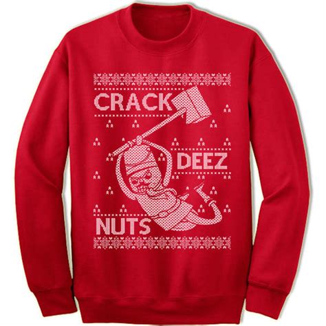 Crack Deez Nuts Ugly Christmas Sweater Merry Christmas Sweaters