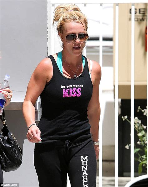 Britney Spears Shows Off Her Toned Arms As He Leaves Gym In Suggestive Tank Top Daily Mail Online