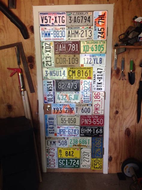 My Husbands Idea Of How To Display License Plates It Turned Out