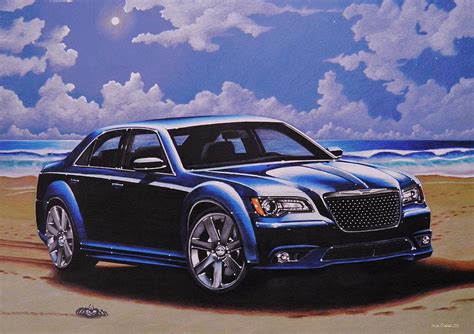 2012 Chrysler 300 Srt8 Drawing By Brian Roland