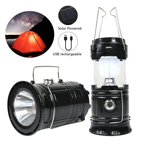 Solar Lantern Flashlights Usb Rechargeable Camping Led Lantern