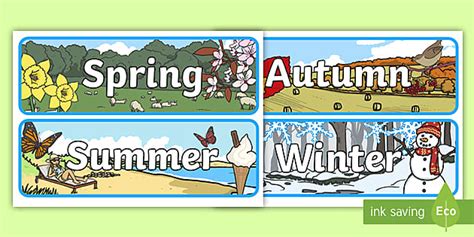 Four Seasons Display Posters Teacher Made Twinkl