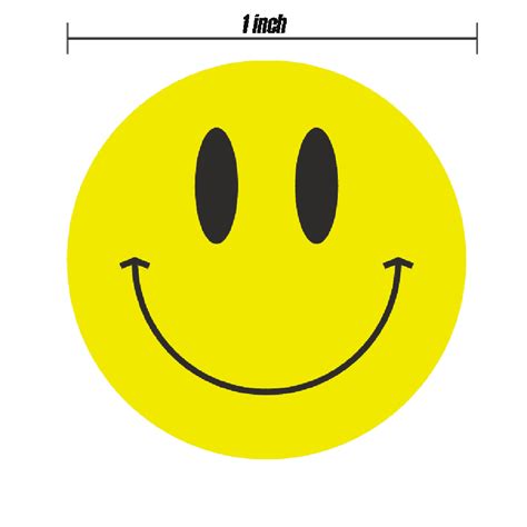 1 Inch Smiley Face Stickers Roll Happy Face Stickers Circle Dots Paper