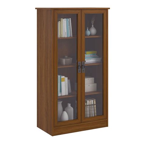 Upgrade your personal library with this altra glass door bookshelf. Tall Bookcase with Glass Doors in Bookcases