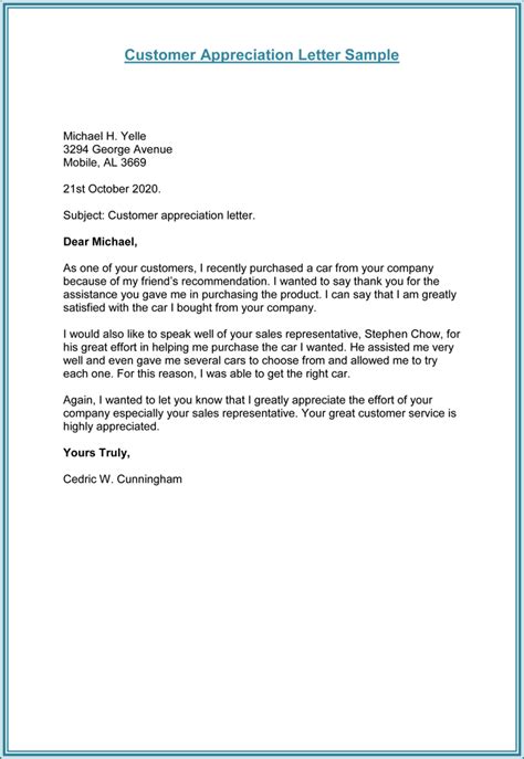 12 Best Customer Thank You Letter Samples Word Pdf