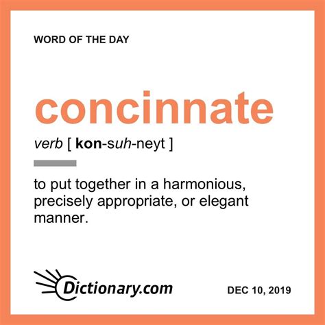 Concinnate Uncommon Words Dictionary Words Unusual Words