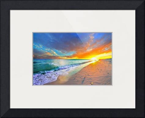 Orange Sunset Beach Turquoise Ocean By Eszra Tanner Beach Sunset