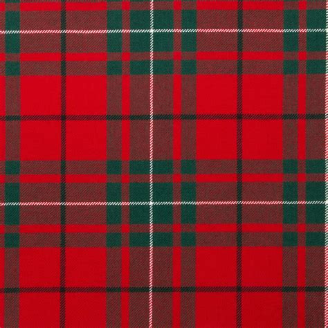 Macauley Red Modern Light Weight Tartan Fabric Lochcarron Of Scotland