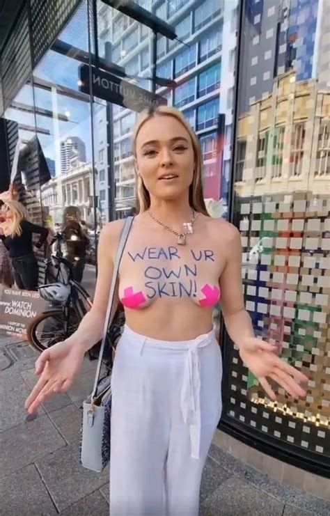 Notorious Onlyfans Star Stages Naked Protest Outside Court Daily Star
