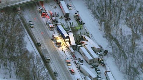 Dozens Of Cars And Semi Trucks Were Involved In A Massive Accident On