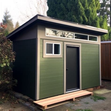 10x12 Modern Shed Plan Diy Outdoor Storage