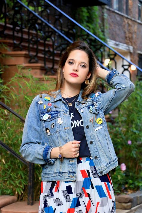 Decorated Jean Jacket With Pins And Buttons Pins On Denim Jacket