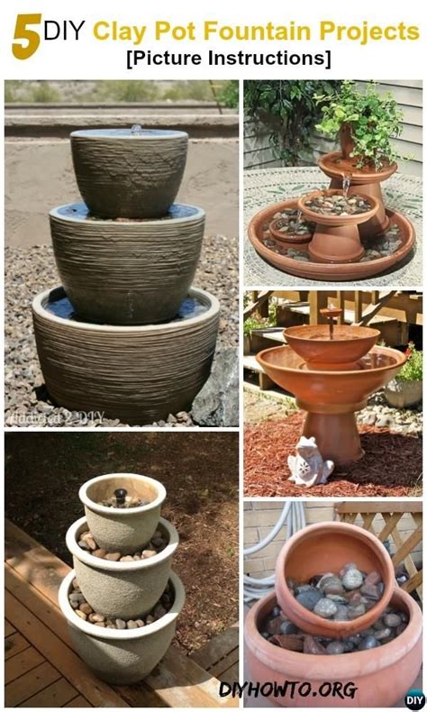 Diy Terra Cotta Flower Clay Pot Fountain Project Instructions Fontana