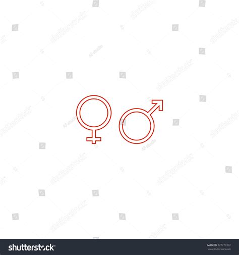 Sex Symbol Red Outline Illustration Pictogram Stock Illustration 327279332