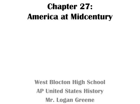 Ppt Chapter 27 America At Midcentury Powerpoint Presentation Free