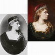 Comparison between a original photograph and a painting of the Princess ...