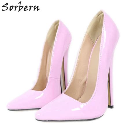 Sorbern High Heels Women Pumps Shoes 18cm Heels Zapatos De Mujer Pointed Toe Plus Size Custom