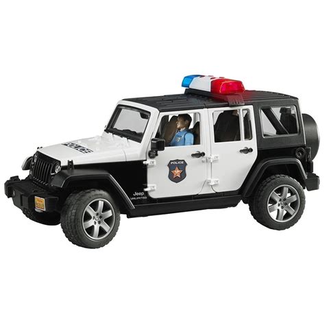 Bruder 116 Jeep Rubicon Police Car Policeman