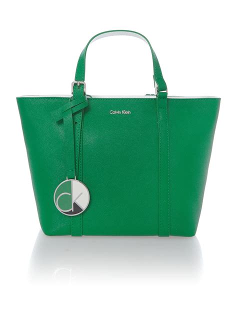 Calvin Klein Sofie Green Small Tote Bag In Green Lyst