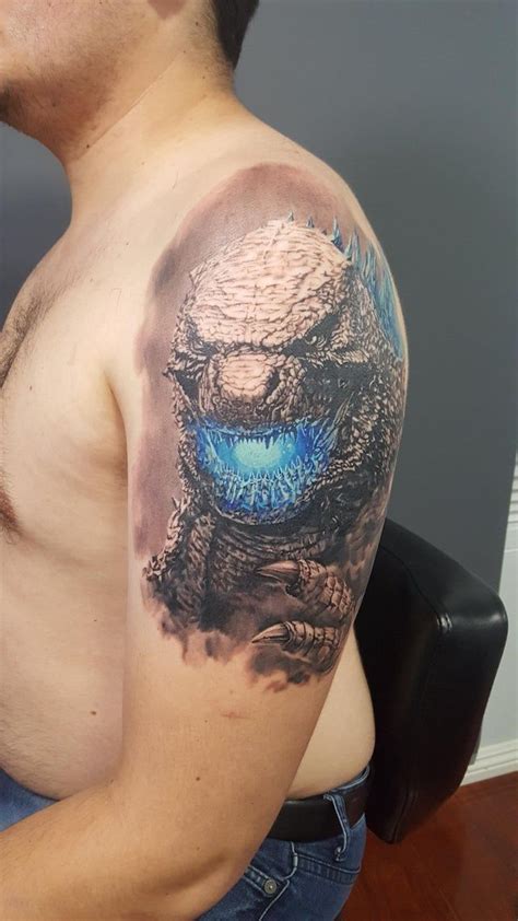 This Guy S Godzilla Tattoo Is Stunning Few Months Old How Do You Like