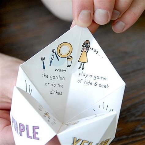 How To Make A Paper Fortune Teller Free Printable Fortune Teller