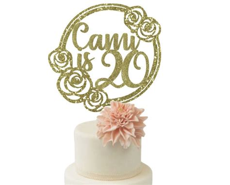 Personalized Name Cake Topper Personalized Number Cake Etsy