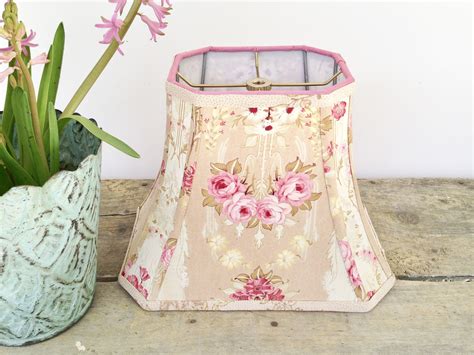 Cottage Rose Lamp Shade Rectangle Bell Lampshade 7t X 12b X 95h
