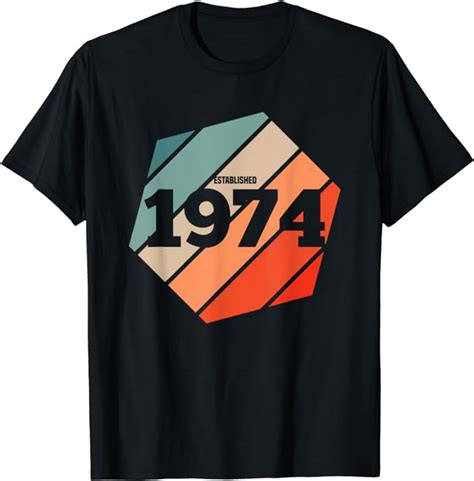 Established 1974 Vintage 47th Birthday T Retro Est 1974