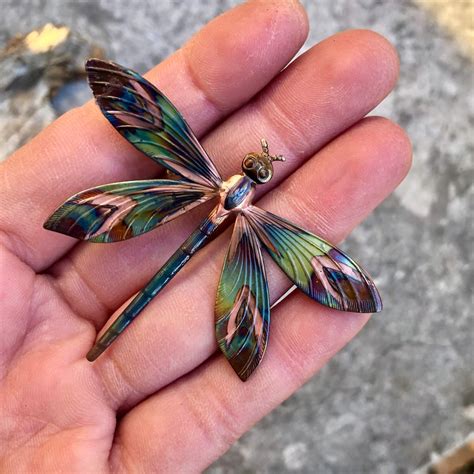 Dragonfly Pin Copper Dragonfly Pin Dragon Fly Jewelry Copper