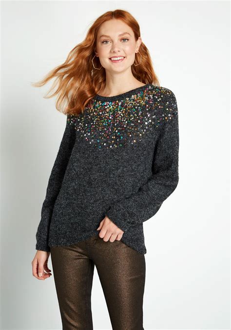 Ready For Confetti Sequin Sweater Sequin Sweater Sparkly Sweater